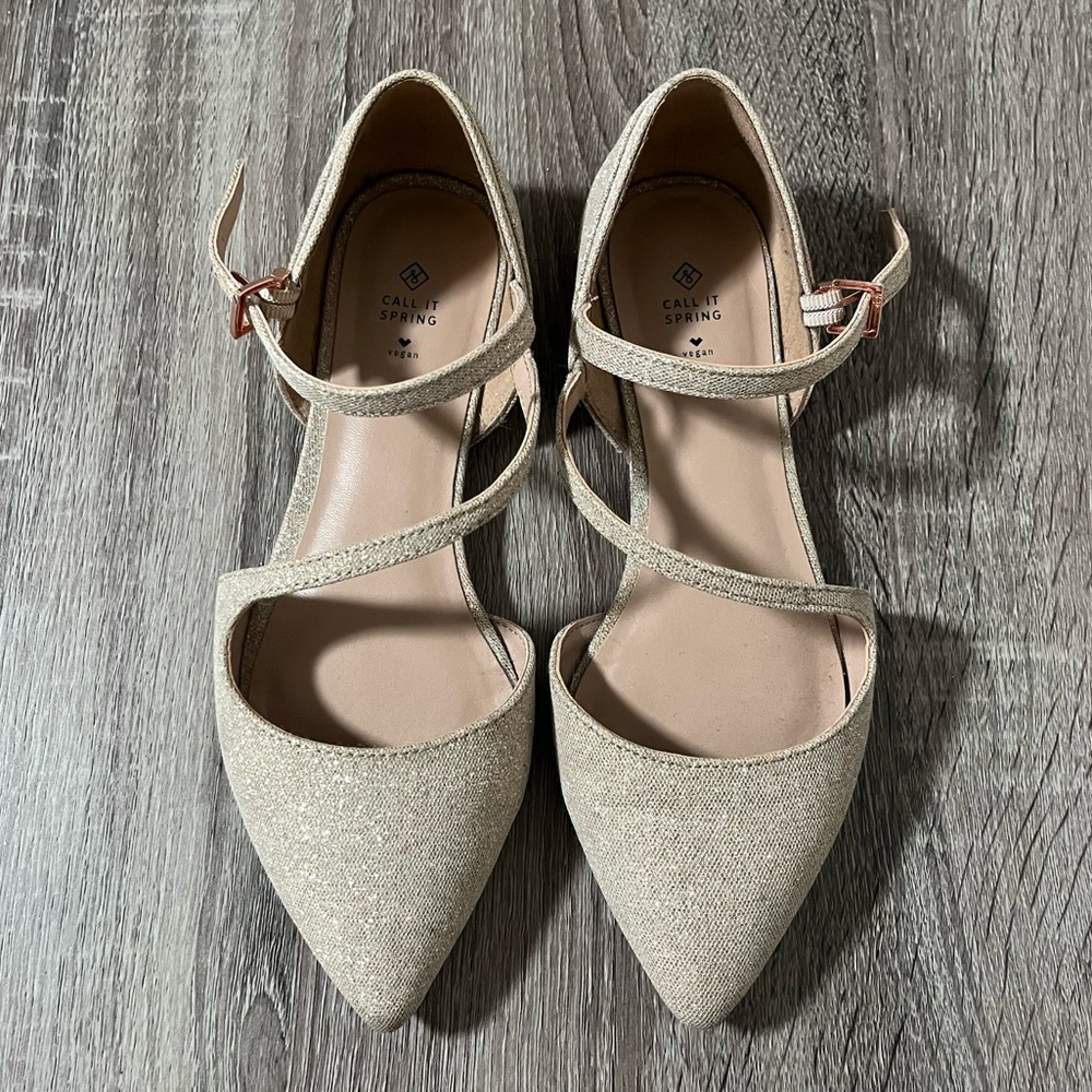 Call It Spring Sparkly Flat Shoes
